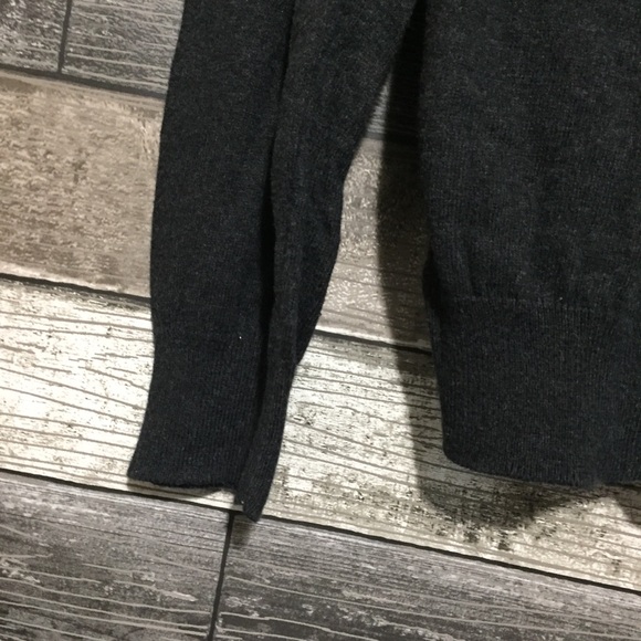 J Crew Cotton Cashmere Sweater Men’s L Dark Gray Pullover Crewneck - Picture 8 of 8